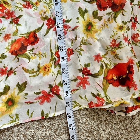 🦋 Short Sleeve Prairie Style Floral Maxi Dress Medium  Cottagecore Spring Casual - Picture 11 of 11